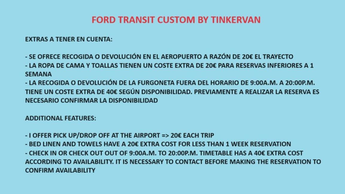 Ford Transit Custom Camper Hotel Palma de Mallorca Exterior photo